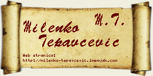 Milenko Tepavčević vizit kartica
